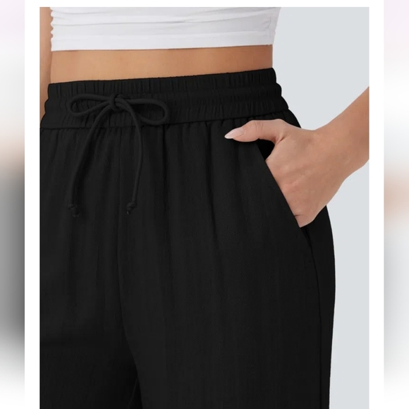 Halara Drawstring Linen-feel Pants - Picture 2 of 5